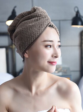 Microfiber Dry Hair Cap Super Absorbent Shower Cap With Butt