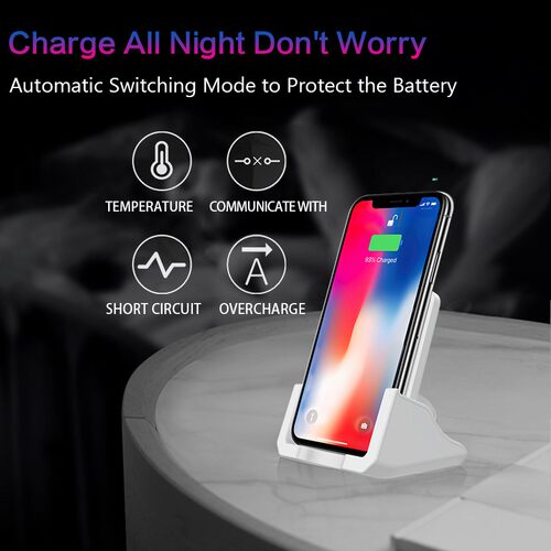 10W QI Wireless Charger Stand For iPhone 12 11 Pro X XS XR - 图3