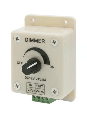 DC 12V 24V 8A LED Dimmer Switch Brightness Adjustable Single