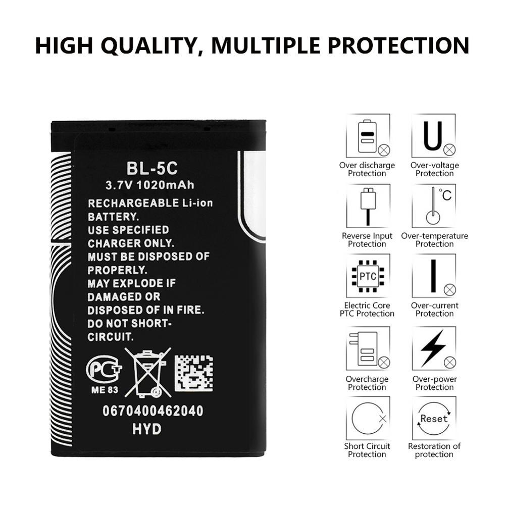 *Li-Po Phone BL5C BL-5C BL 5C Battery For Nokia 1100 1110 12 - 图1