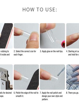 500pcs False Fake Nails Tips Coffin French Ballerina Clear