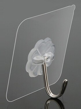 10PCS Strong Hooks Transparent Self Adhesive Door Wall Hang