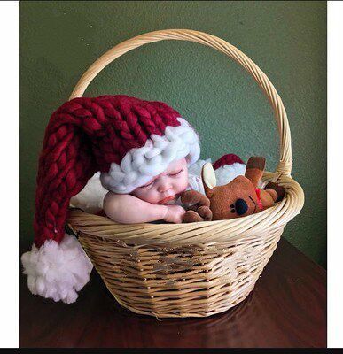 Christmas Hat Santa Claus Hats Children Soft Woolen Knitting - 图2