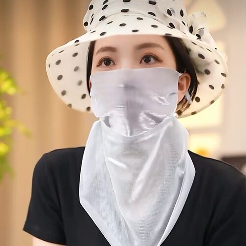 夏2025新款炫彩防晒面罩女时尚百搭护颈遮阳洋气防紫外线丝巾面纱 - 图3