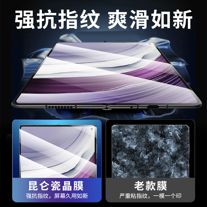 南丫丫【新昆仑瓷晶】适用华为MateX5手机膜matex5钢化膜全胶贴合防摔防爆抗指纹超清增透防偷窥折叠屏保护膜 - 图3