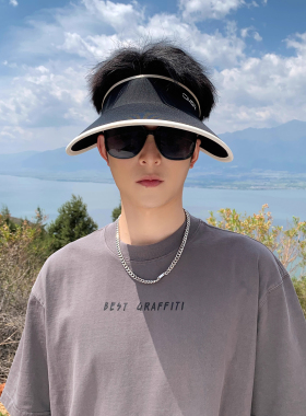 UPF50+防晒帽子男士新款夏季户外运动大檐太阳帽女防紫外线遮阳帽