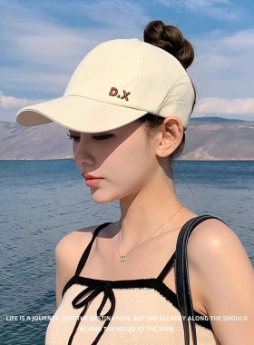 帽子女夏季透气新款空顶棒球帽户外运动遮阳防晒太阳鸭舌帽
