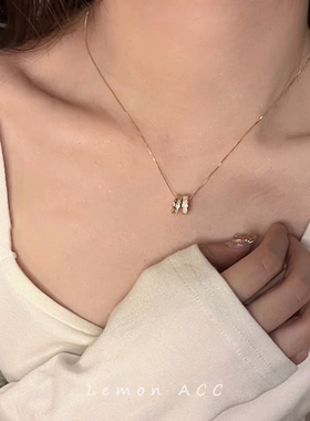 轻奢高级感贝壳三环项链