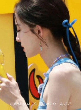 古力娜扎同款紫水晶花朵珍珠项链