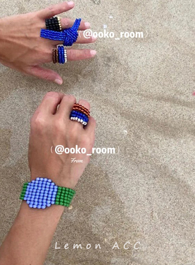 手工进口拼色瓷珠手表手镯