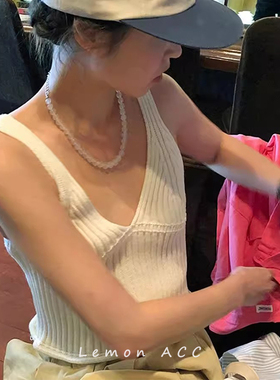 云画的月光新中式透明白玛瑙项链手工串珠beginning同款ins锁骨链