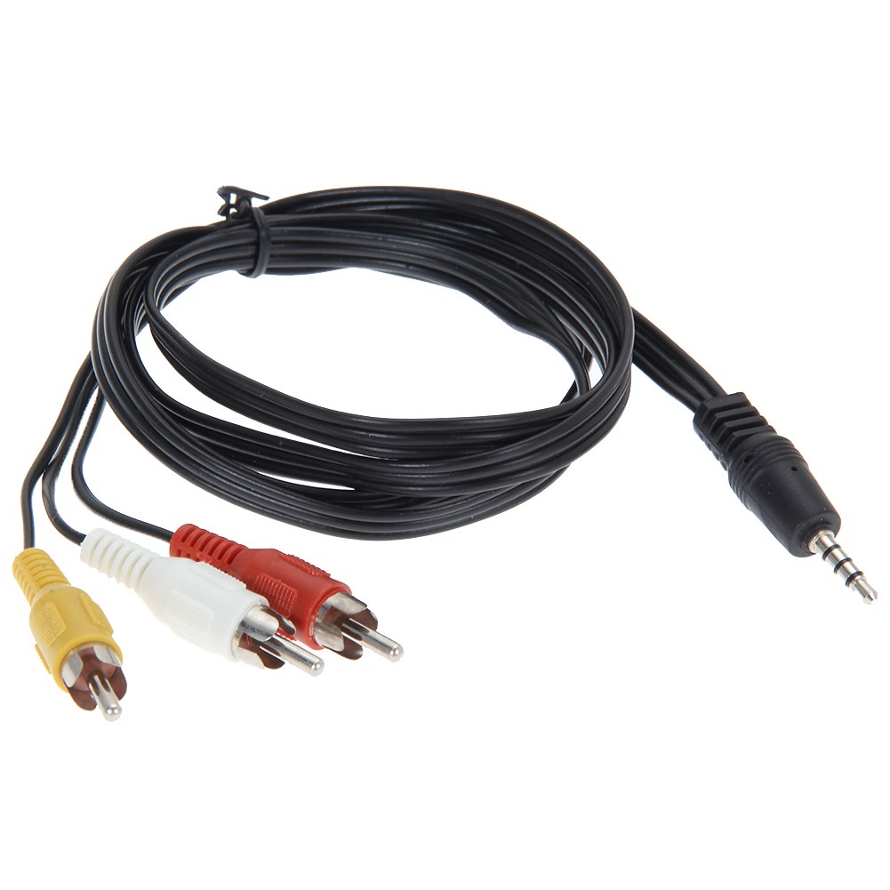 3.5mm Jack To 3 RCA Adapter Male Audio Video AV Cable AUX S - 图1