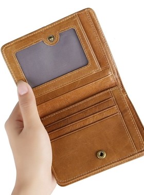 Rfid Wallet Leather Men's Wallet Europe And America Vintage