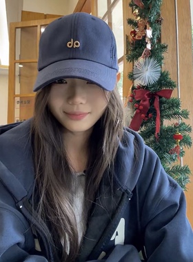 IOTS 黑色字母刺绣棒球帽男女百搭防晒鸭舌帽运动休闲帽子