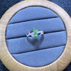 New A-grade ice jade ring Valentine's Day birthday gift S925 silver inlaid electroplated 18K gold hypoallergenic