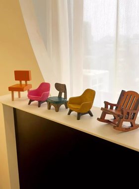 客厅摆件桌面入户门玄关装饰品高级感小众迷你沙发微缩家具模型