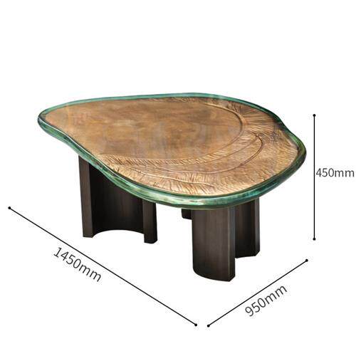 透明树脂茶台吧台座椅仿水晶茶几工艺品茶桌凳子组合软装家具定制 - 图2