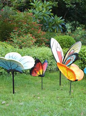 仿真动物摆件幼儿园户外玻璃钢蝴蝶雕塑花园庭院装饰园林景观小品
