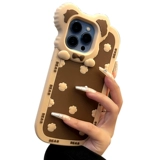 Apple, iPhone 14, чехол для телефона, силиконовый iPhone13 Pro, трехмерная мультяшная брендовая защитная сумка, 14promax, 15plus, с медвежатами, iphone, защита при падении, изысканный стиль
