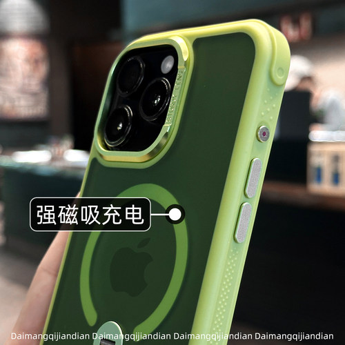新款适用苹果17e手机壳磁吸旋转支架iphone17promax肤感17pro磨砂16p外壳防摔15高级感14气囊情侣13防指纹air - 图2