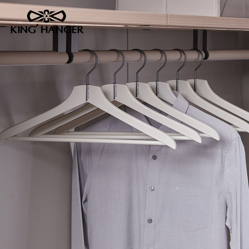 金领结高端实木衣架灰色高档大衣衣挂轻奢高级衣柜衣帽间白色衣撑,淘宝优惠券,粉丝福利购,淘宝优惠卷