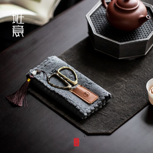 泡袋茶叶专用剪刀复古中式秀竹茶剪刀茶道茶艺小剪刀日式茶具配件 - 图3