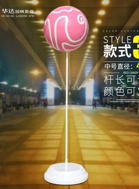 仿真糖果摆件玻璃钢假棒棒糖雕塑户外节日公园林景观小品落地道具