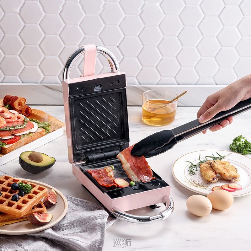 Electric Sandwich Maker Waffle Maker Toaster Baking Multi-ba - 图0