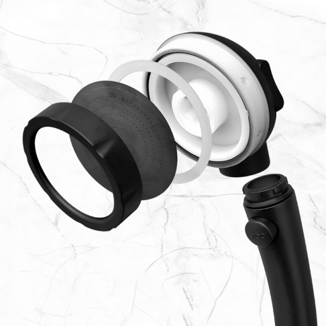 Bathroom Matte Black Hand Held Shower Head Wall Mounted Show-图1