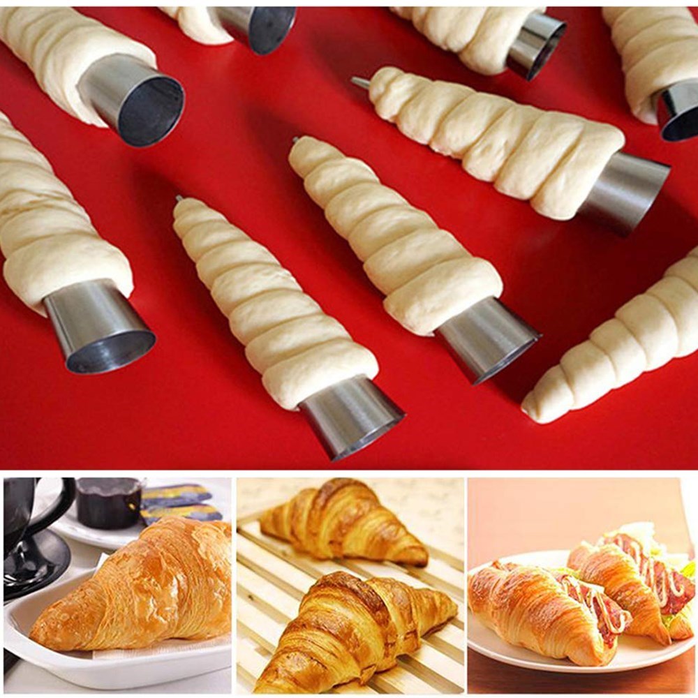 Spiral Croissants Molds Cream Horn Mould Pastry Mold Cookie-图0