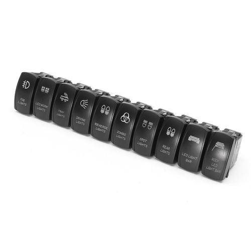 1x 20A/12V 10A/24V Car Boat Rocker Switch 5pin Red Blue Oran - 图2