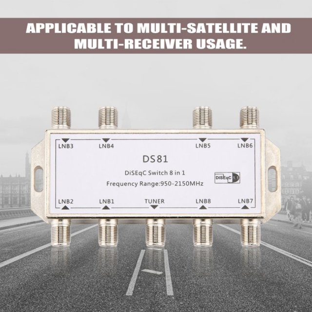 DS81 8 in 1 Satellite Signal DiSEqC Switch LNB Receiver Mult-图2