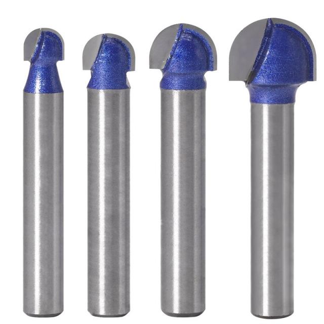 1/4Pcs 1/4 Shank Professional level Ball Nose Router Bits Se-图2