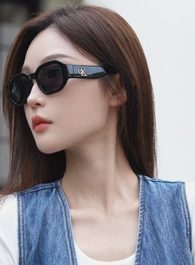 【亚洲款】CK Jeans大框百搭时尚街拍窄框猫眼墨镜 CKJ22633SLB
