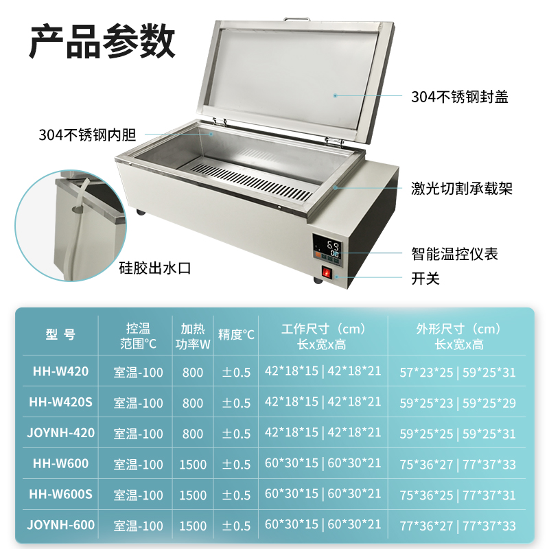 HH-W420水浴锅实验室三用水箱电热恒温数显加热水浴锅煮沸箱水槽 - 图1