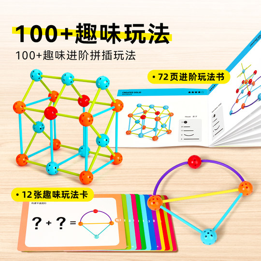 Geometric three-dimensional thinking building blocks for 3-6-10 years old