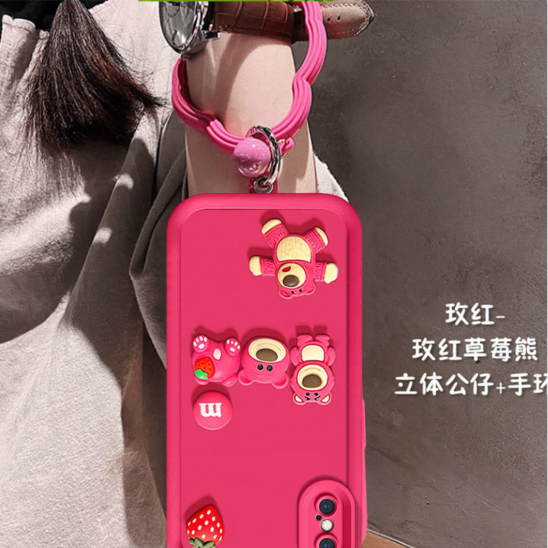 适用苹果xsmax手机壳A2104软硅胶iPhonexr保护套A2108全包边防摔xsmas个性平果xs创意ip10x卡通公仔A1865女款 - 图1