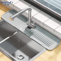 Tap Drain Pad Anti Splash Water Silicone Mat Sink Stagnant Water Cushion Home Anti-Slip Countertop Mat Soap Mug Mat