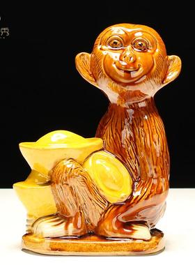 25款陶瓷猴子 家居装饰品猴摆件 工艺品 艺术品 十二生肖猴子创意