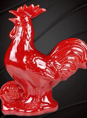 24款纯陶瓷器鸡摆件大号生肖金鸡公鸡工艺品家居风水装饰品小母鸡