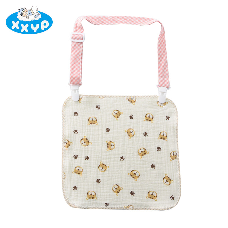 宝宝吃饭防脏口水夹可调节挂脖餐巾夹成人用纯棉纸巾夹婴童餐巾夹