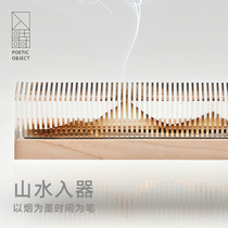 Entrance To Poetry Recluse Sandalwood Sandalwood Courtesy box Line Incense Terrace Zen-style Incense Burner of Chinese Incense Burner of Chinese Incense Burner