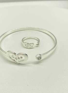 蒙古元素 回纹 爱心好运吉祥时尚百搭气质手镯开口手环民族风镯子