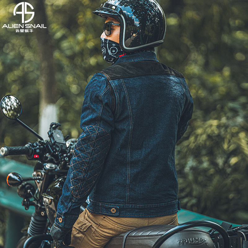 外星蜗牛摩托车男凯旋哈雷骑行服 外星蜗牛车品赛车服