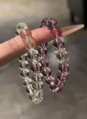 清冷感梦幻紫手串女生日礼