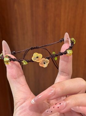 桂花手绳编织情侣闺蜜礼物