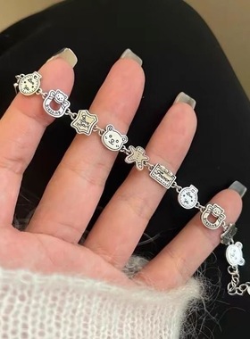 姜饼人复古做旧手链女小众设计