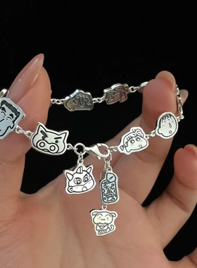 姜饼人复古做旧手链女潮饰