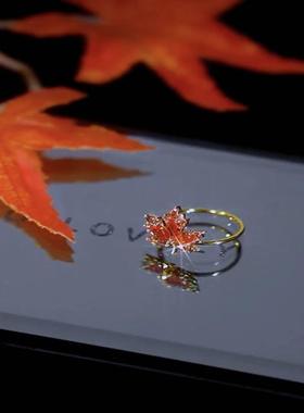 爆款红色开口可调节设计戒指