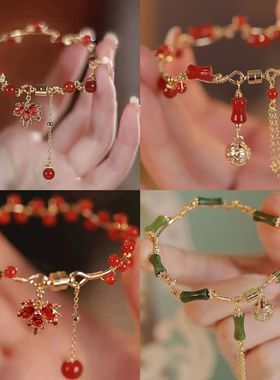 新中式竹节手镯复古高级感